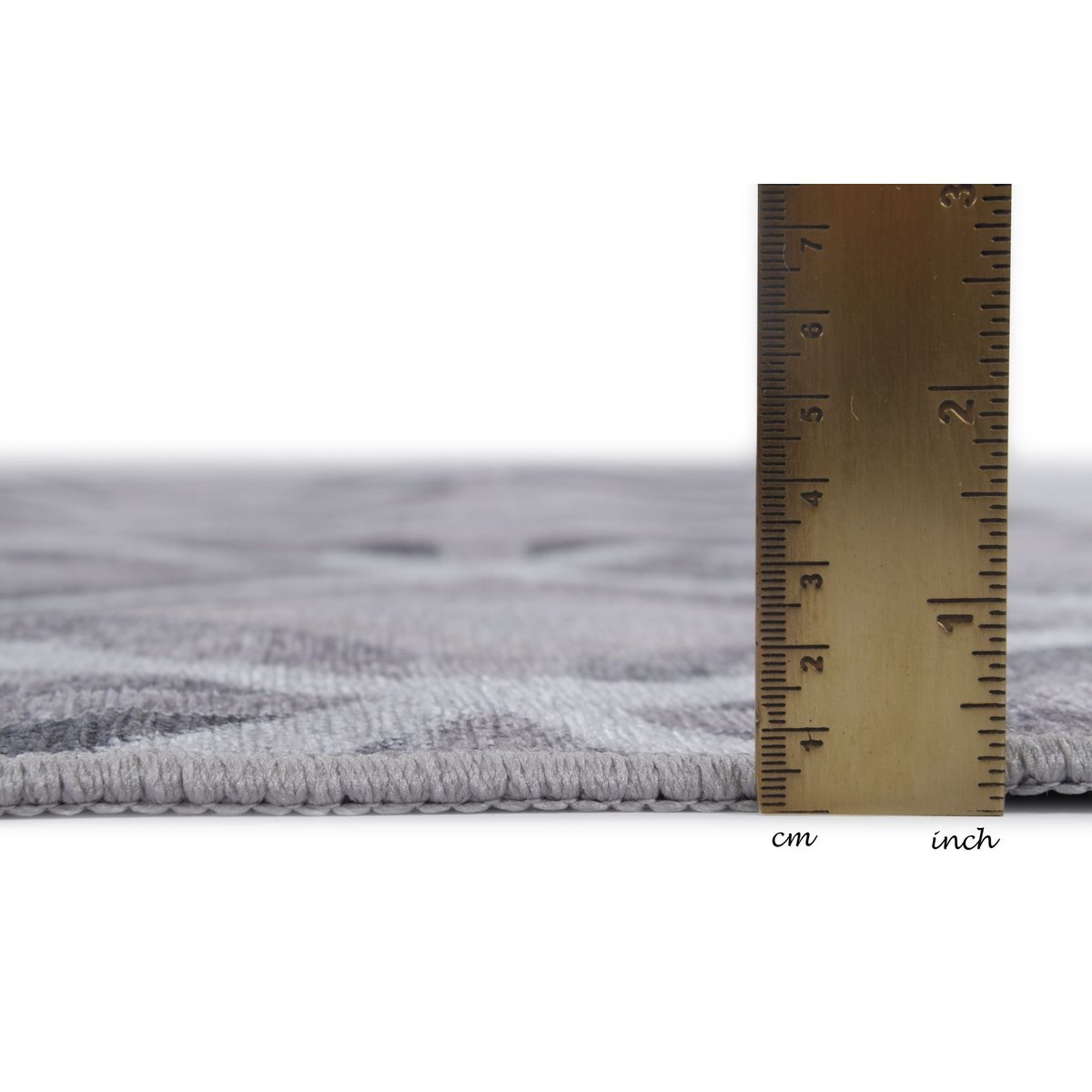 Tapis imprimé Serena, aspect cuir, plat gris, GINO FALCONE