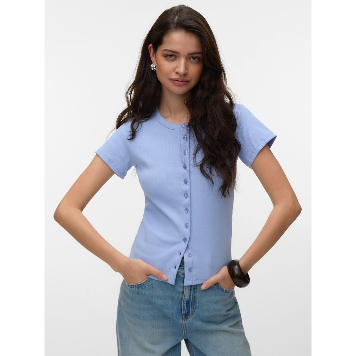 T-Shirt brunnera blue, VERO MODA
