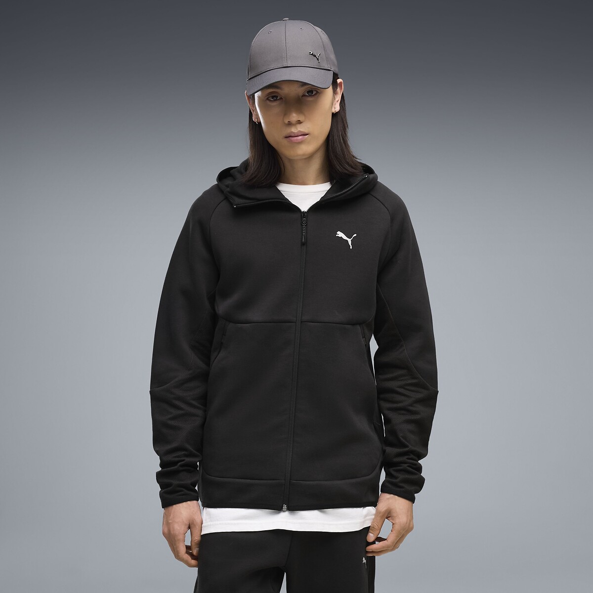 Sweat à capuche slim, PumaTech noir, PUMA