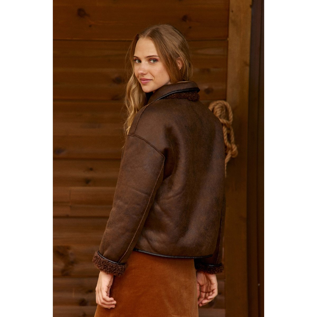 MANTEAU uni NATH 16-marron, LA PETITE ETOILE