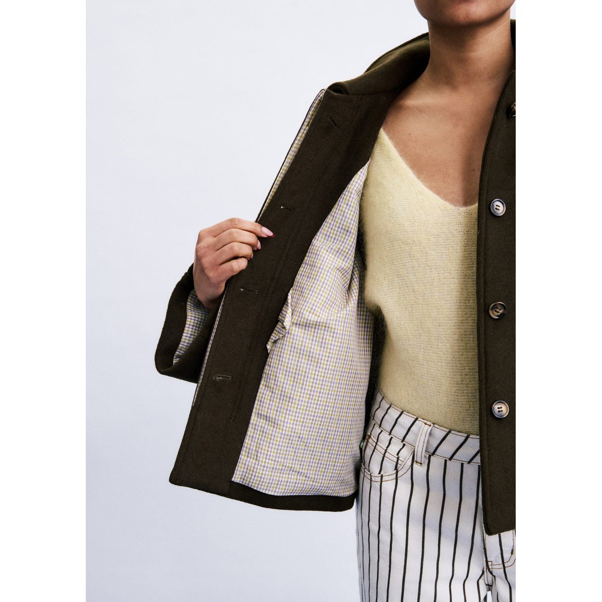 Manteau Pembroke en coton PEMBROKE vert kaki, FRNCH