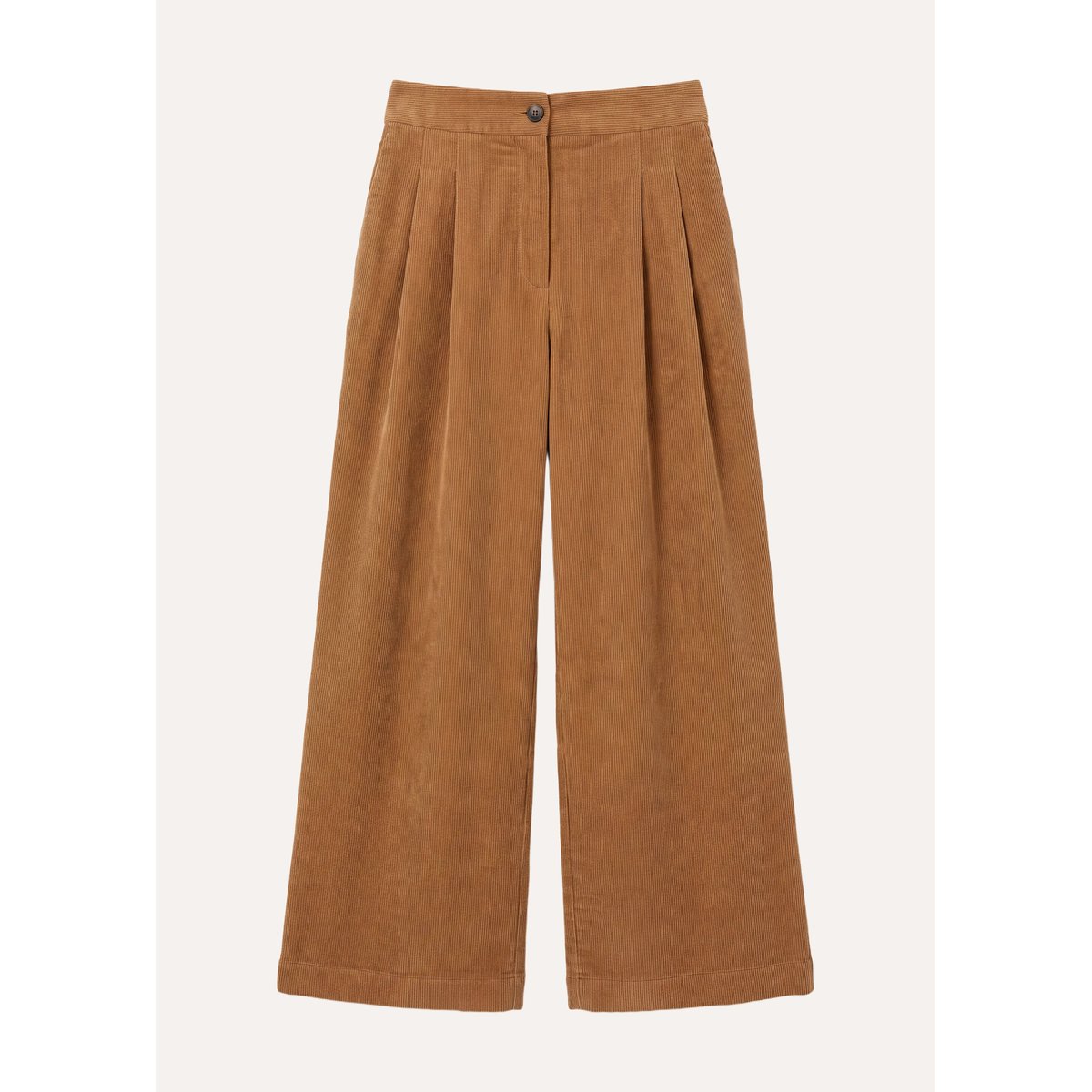 Pantalon large en velours côtelé cognac, LA FEE MARABOUTEE