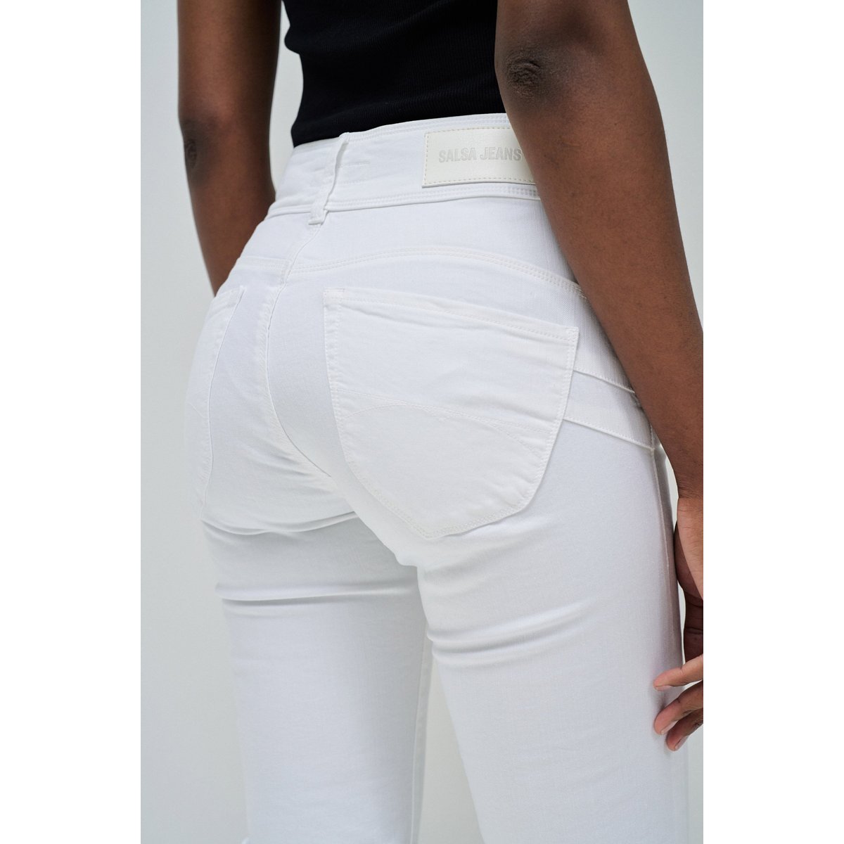 JEAN SECRET PUSH IN DROIT blanc, SALSA JEANS