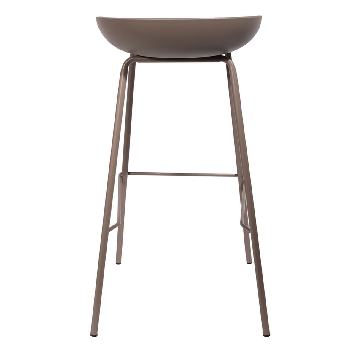 Tabouret de bar design industriel avec coussin rembourré HELLA marron, THE HOME DECO FACTORY