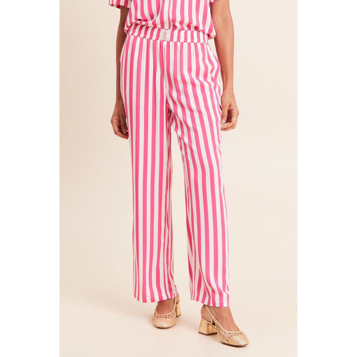 Pantalon fluide et large taille standard rose fushia, BREAL