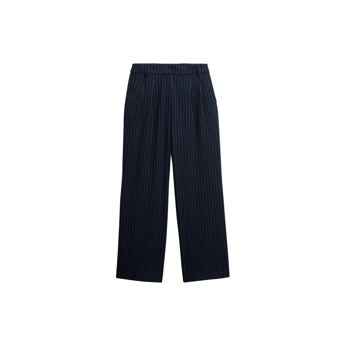 Pantalon Pinstripe Taille Haute Coupe Classique rayures tennis bleu marine, SUPERDRY