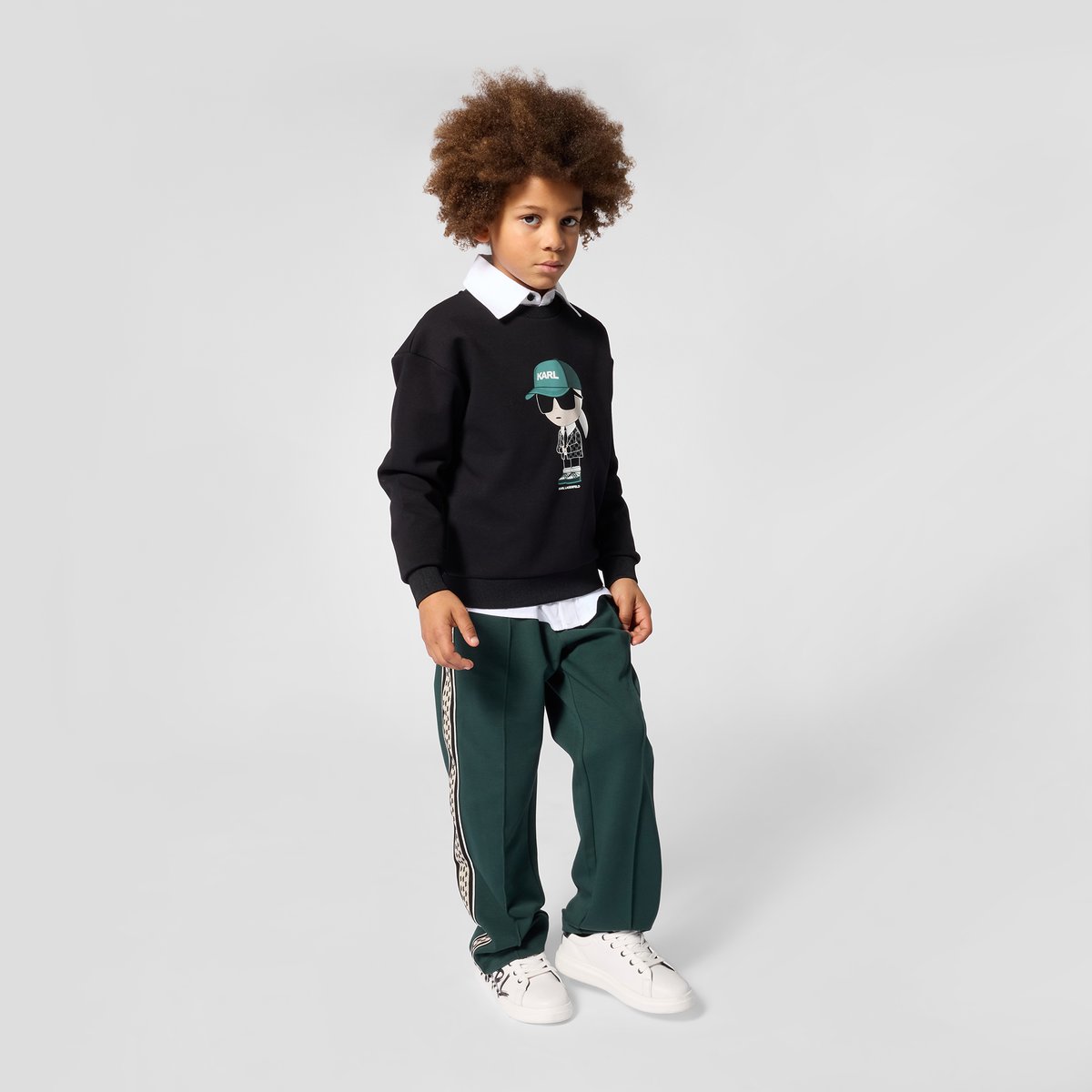 Pantalon de jogging bottle green, KARL LAGERFELD KIDS