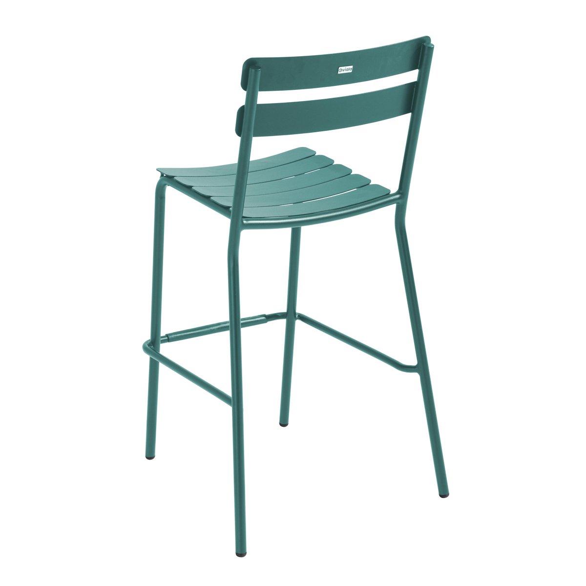 Chaise haute en aluminium, ALMADA vert foncé, OVIALA
