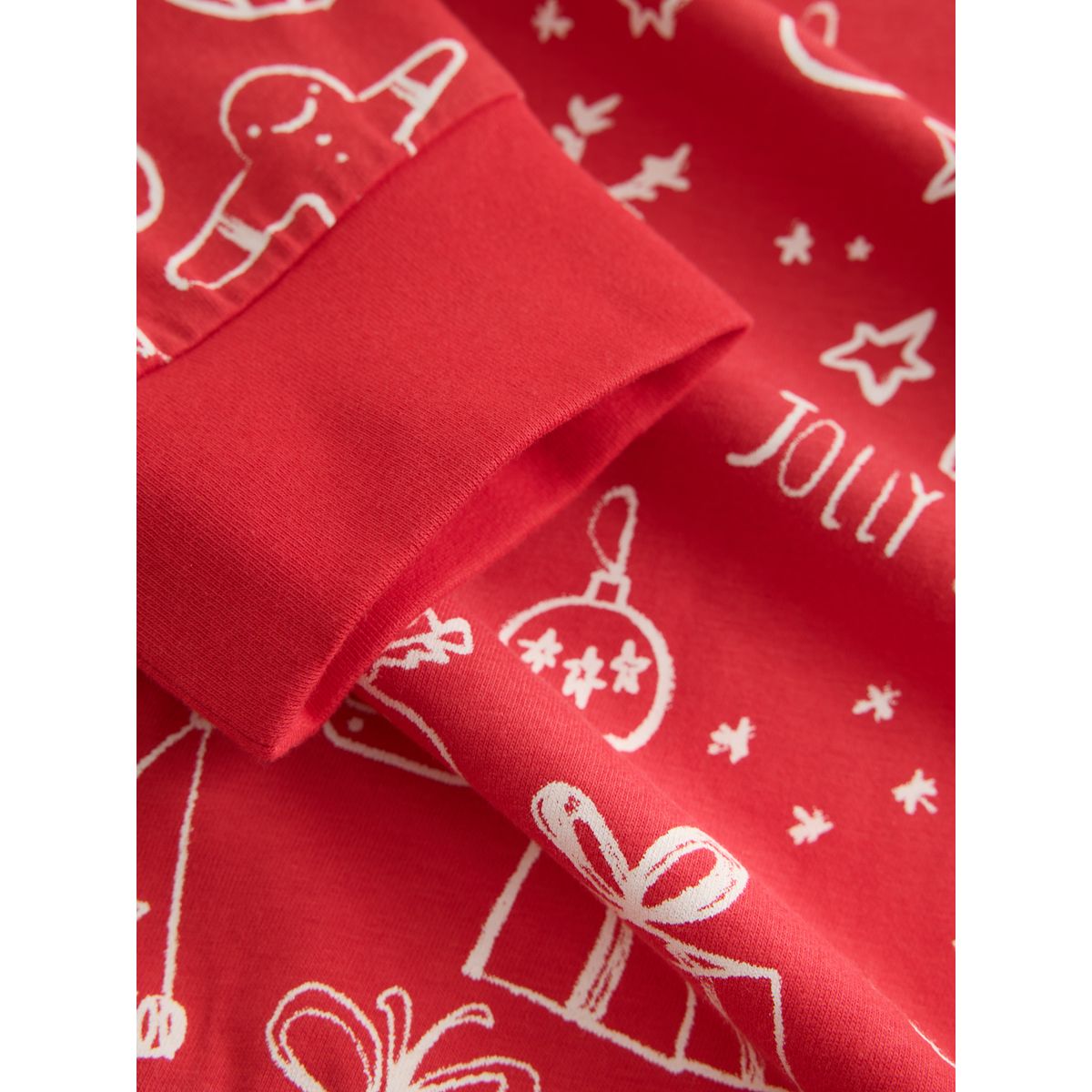 Pyjama de noël à manches longues famille ambiance rouge joyeuse, NEXT