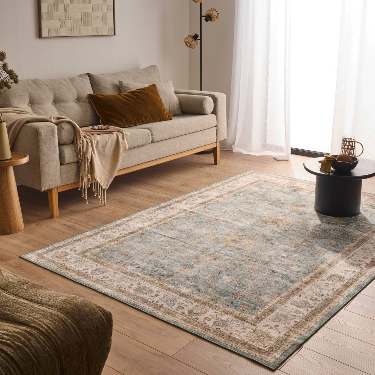Tapis intérieur rectangulaire vintage LIV multicolore, SWEEEK