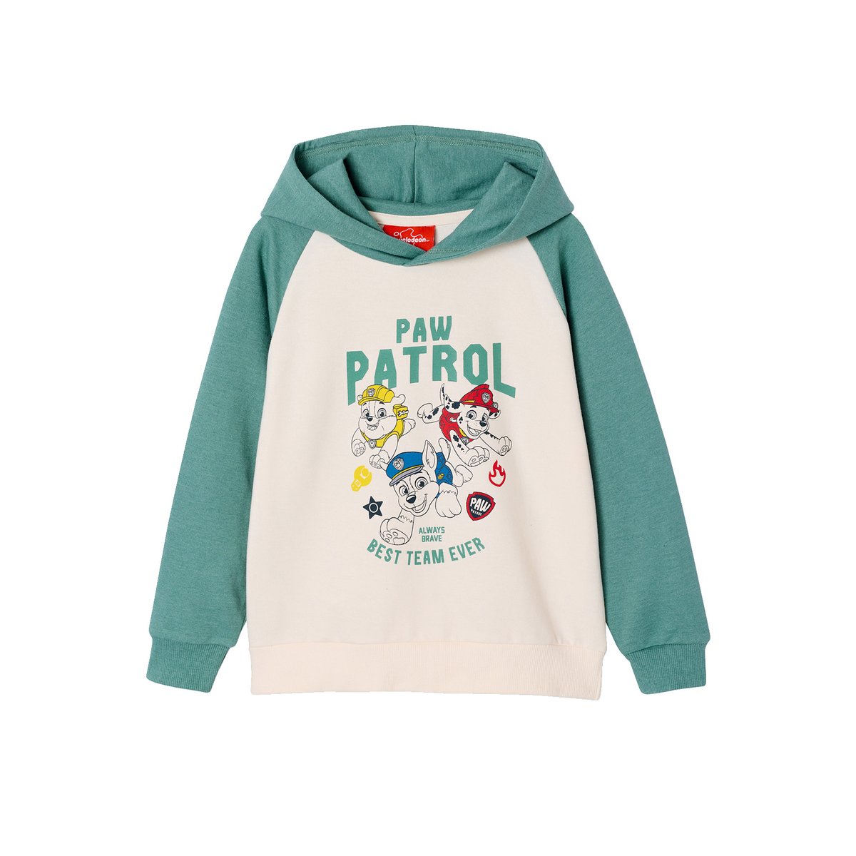 Sweat à capuche Pat patrouille vert sauge, VERTBAUDET