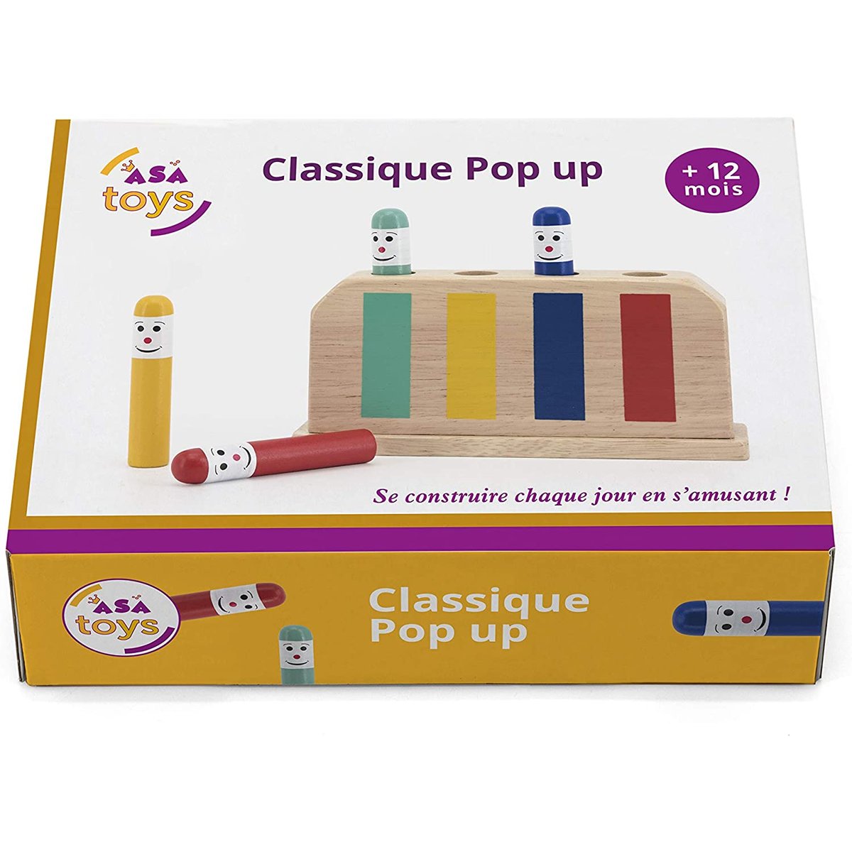 Pop up en bois multicolore, SAPIN MALIN