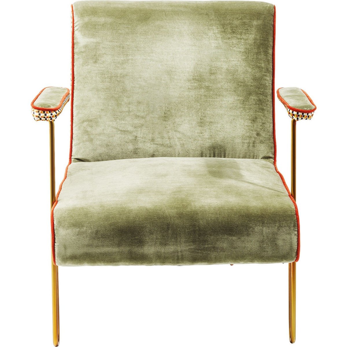 Fauteuil en velours, AUNT BETTY vert, KARE DESIGN