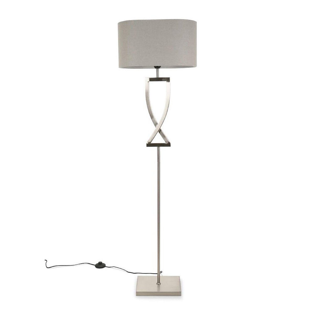 Kendrick Brushed Chrome Floor Lamp silver-coloured, SO'HOME