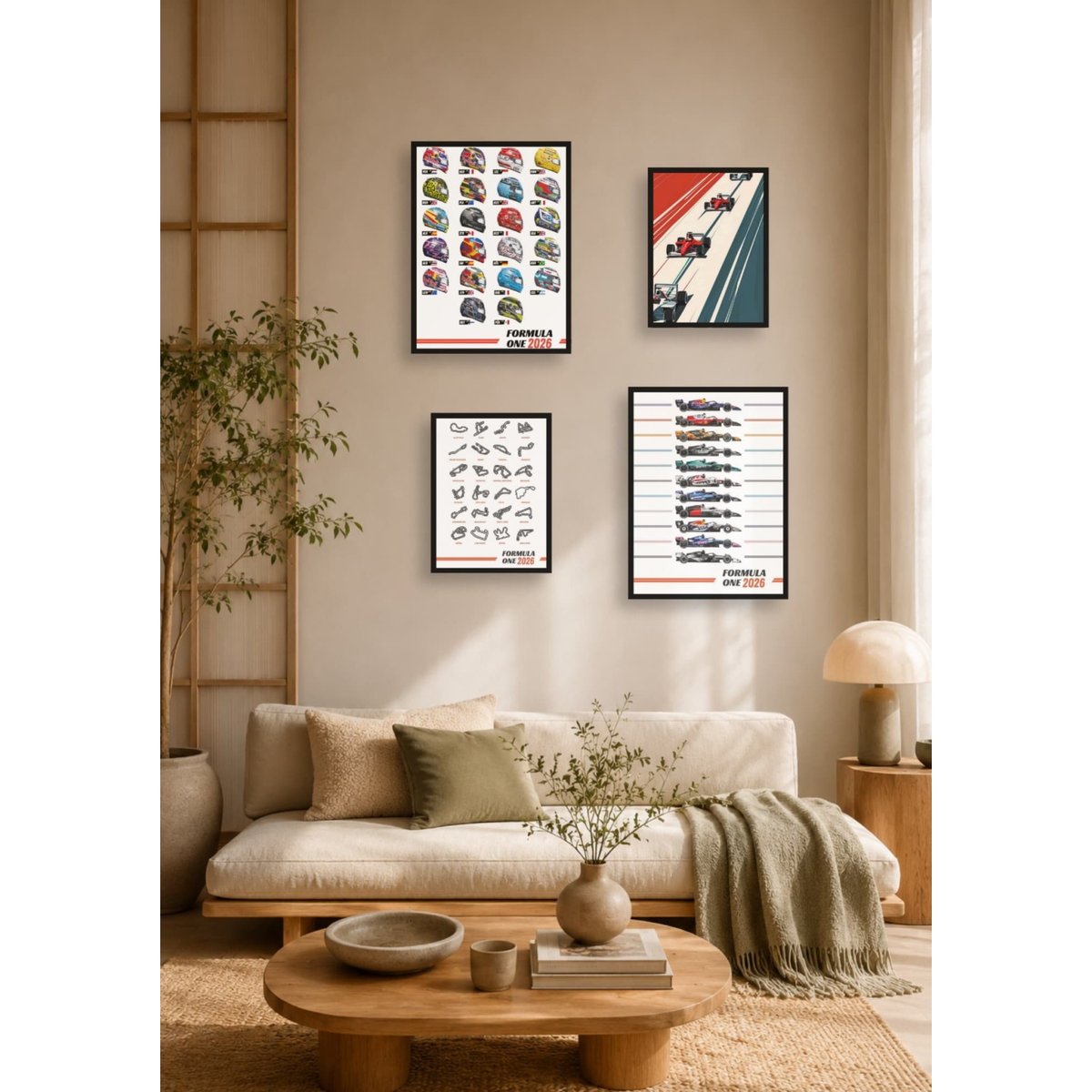 Pack d'affiches encadrées – F1 blanc, L'AFFICHERIE