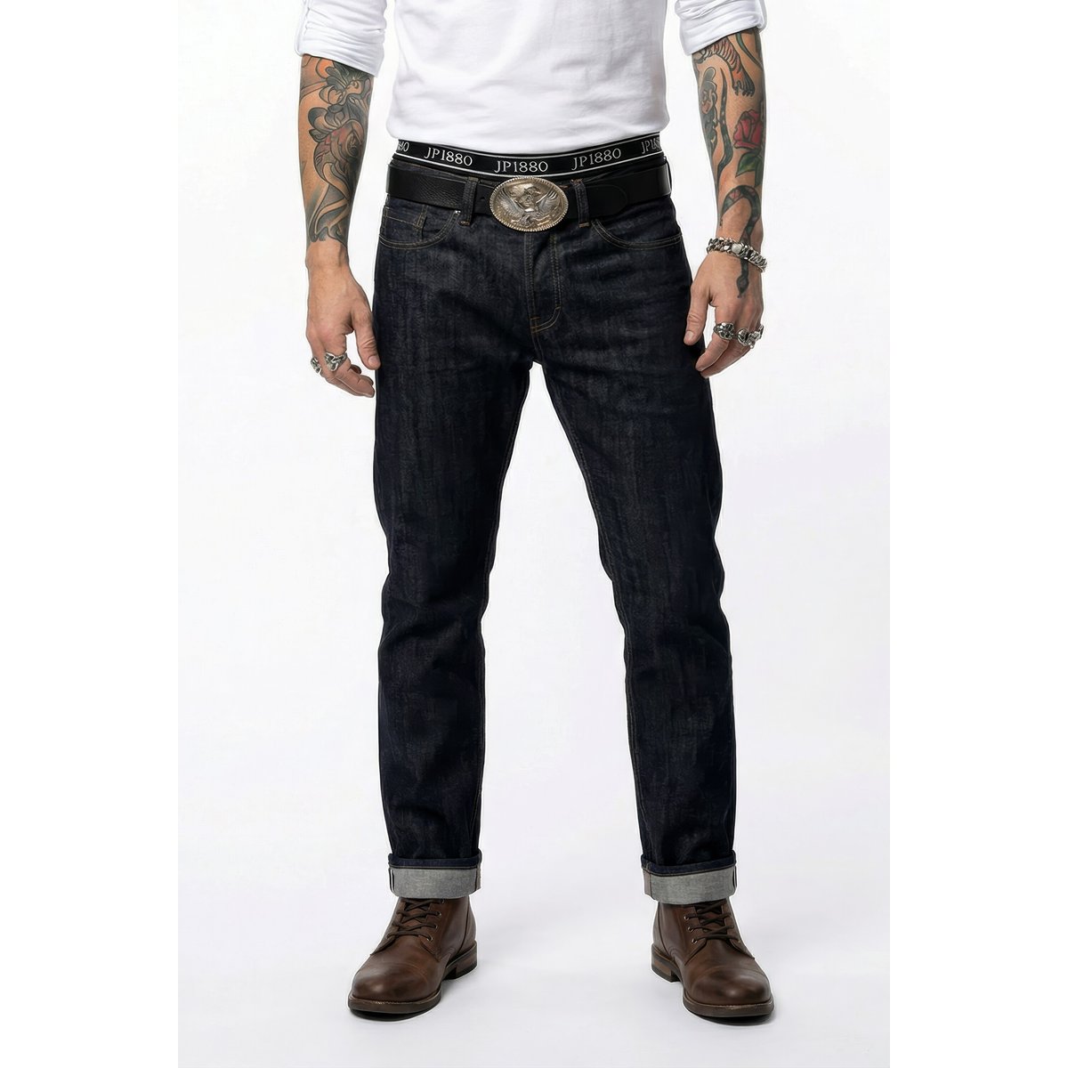 Jean en denim selvedge jean brut, JP1880