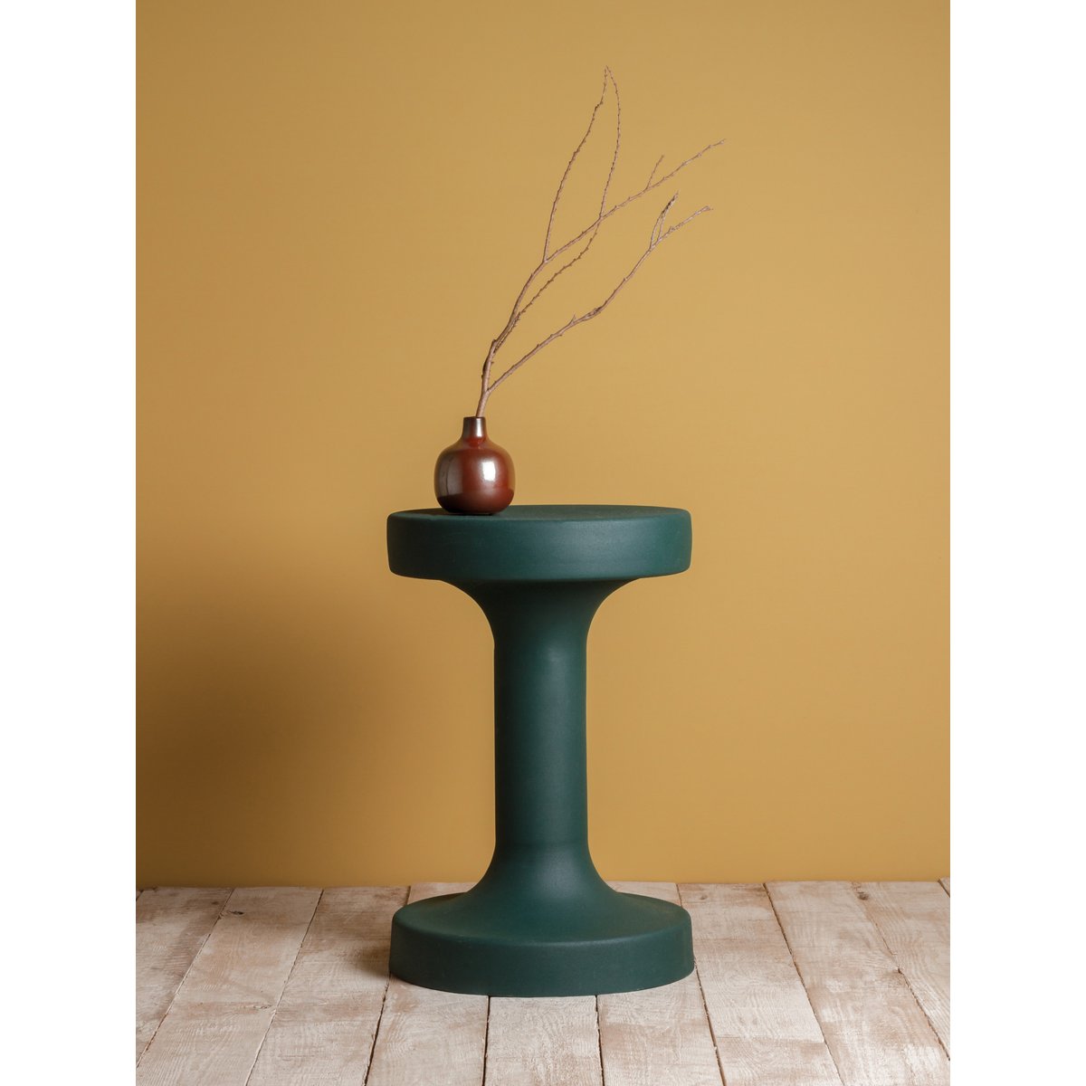 Table en métal ronde Forms vert, CHEHOMA