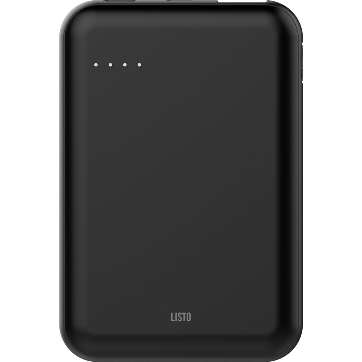 Batterie externe 5000 mAh USB C noir couleur unique, LISTO