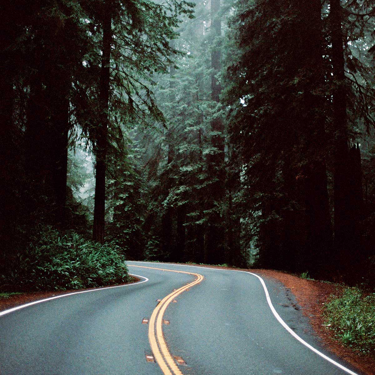 Poster photo paysage montagne ""oregon"" affiche + cadre en bois - noir, HEXOA