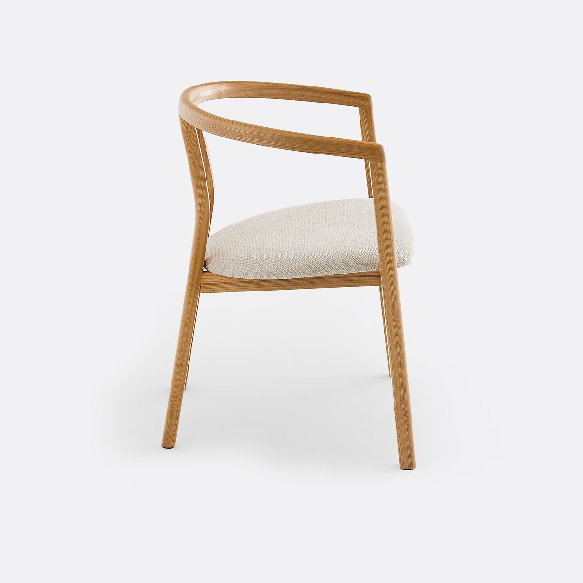 Sillón de mesa de fresno macizo Karlai roble/beige, LA REDOUTE INTERIEURS