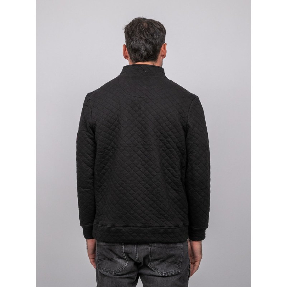 Sweat Matelassé Col Montant Zippé Woribou noir, RITCHIE
