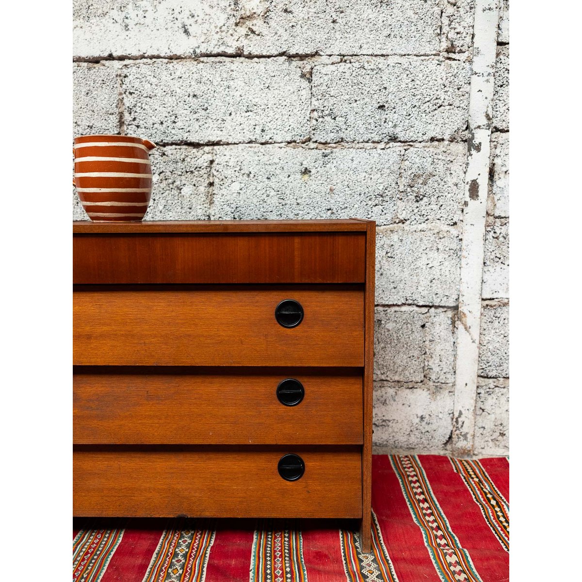 Commode de rangement Olga N°714 - Bon état bois foncé, DEBONGOUT