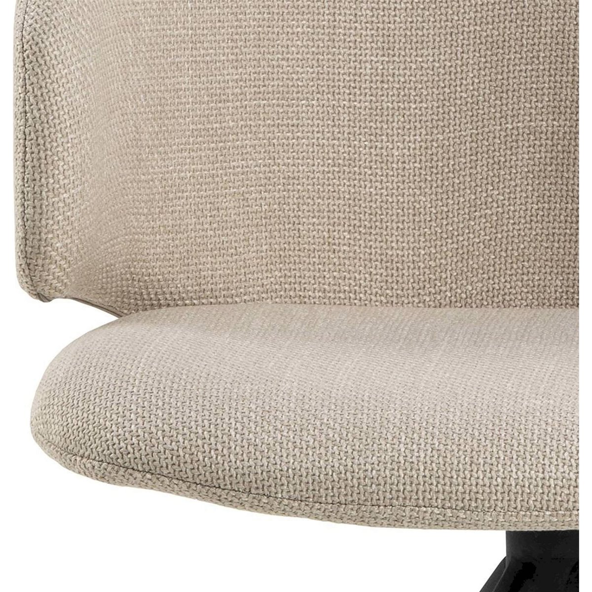 Chaise pivotante AGATELO tapissée, Métal beige chiné et noir, RECOLLECTION