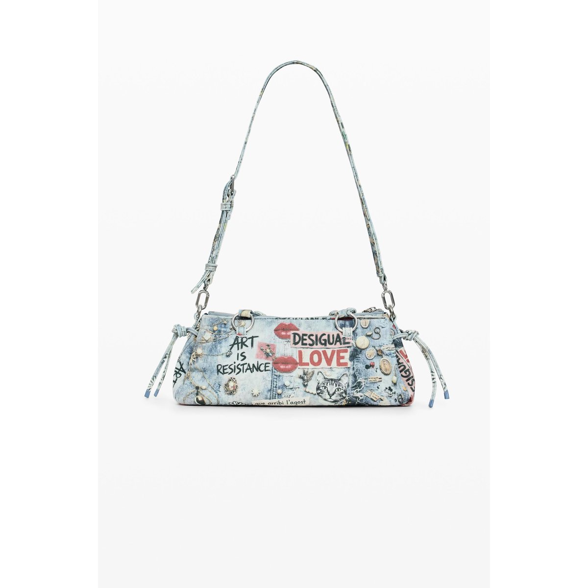 Sac imprimé moyen bleu clair, DESIGUAL