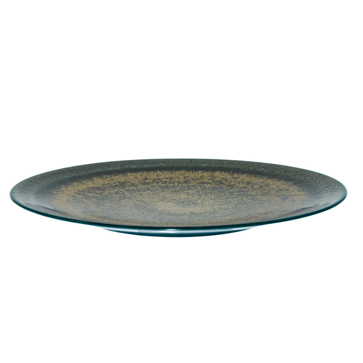 Assiette plate 27 cm (lot de 6) - PALAZZO vert/bronze, MEDARD DE NOBLAT