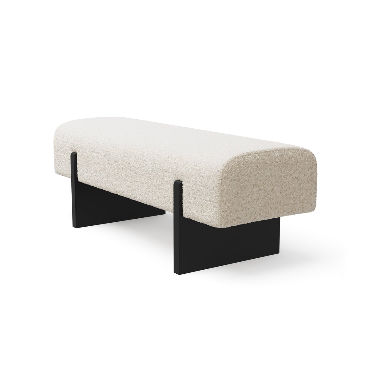 Banc en tissu bouclette VOG crème, SIA HOME