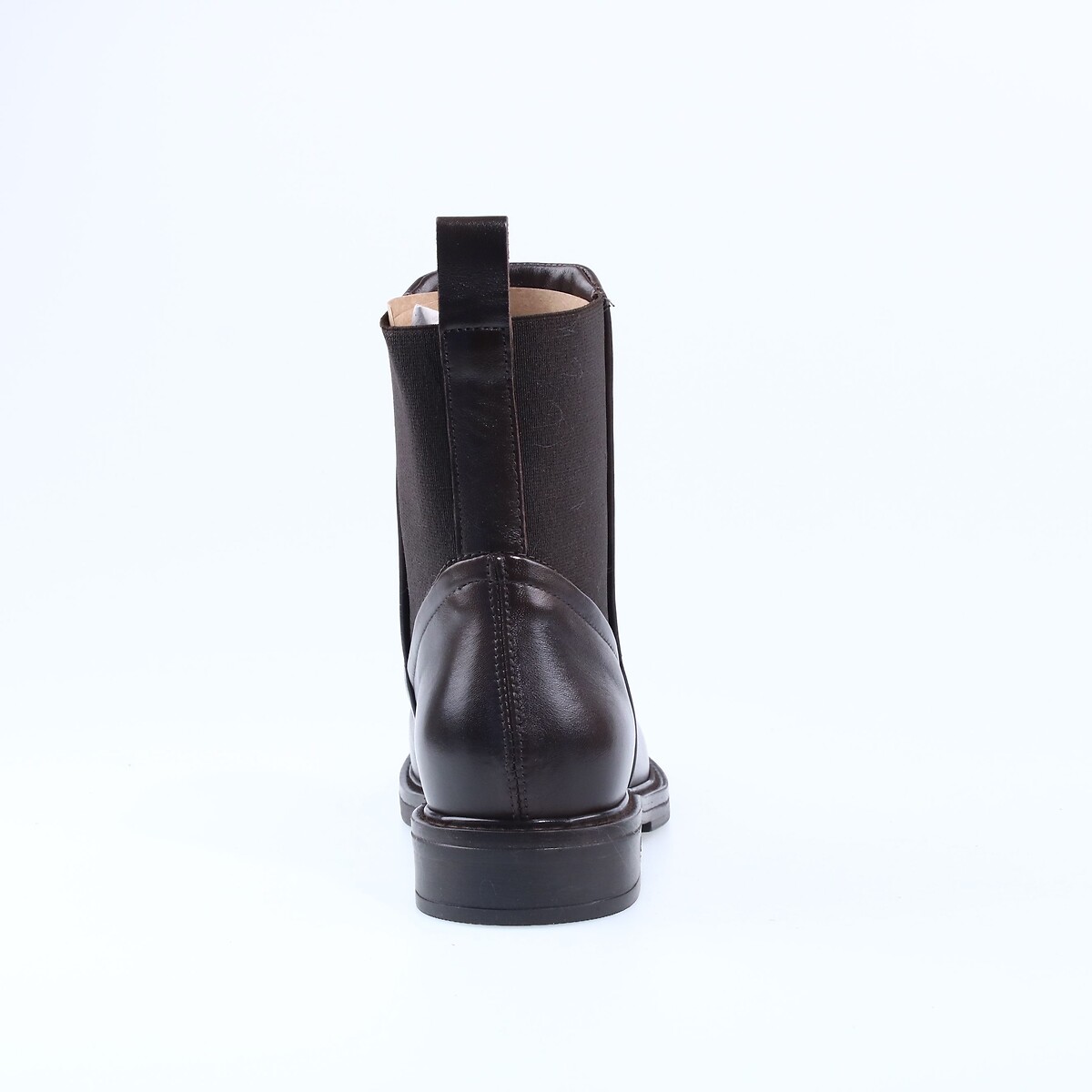 Botines Chelsea de piel marrón oscuro, MJUS