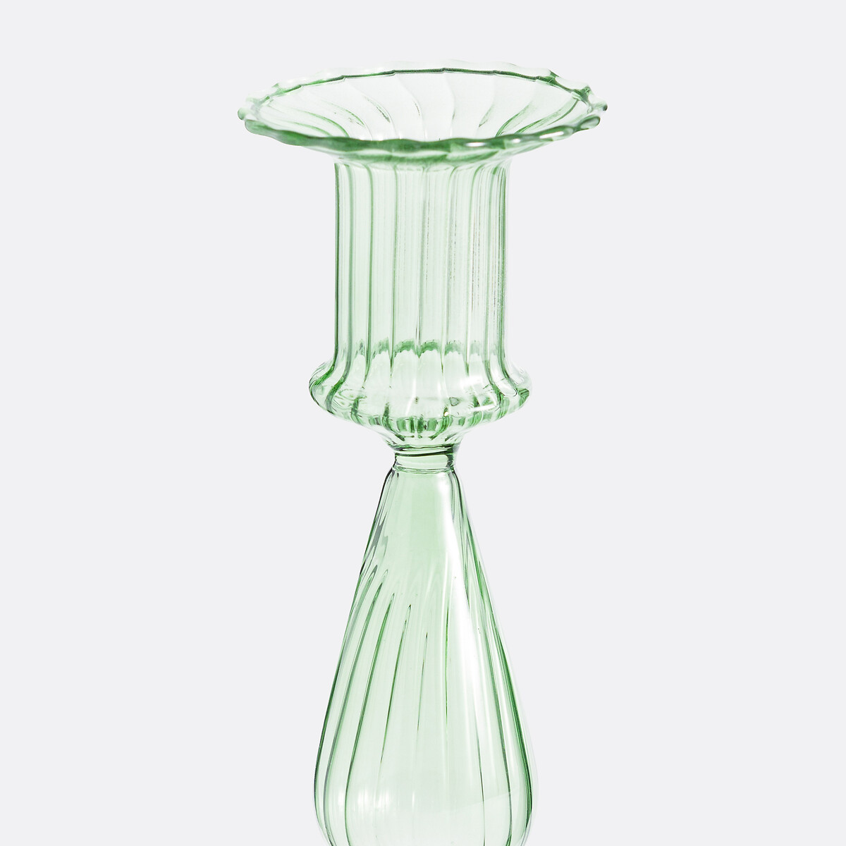 Bougeoir en verre H20,3 cm, Chilava vert, LA REDOUTE INTERIEURS