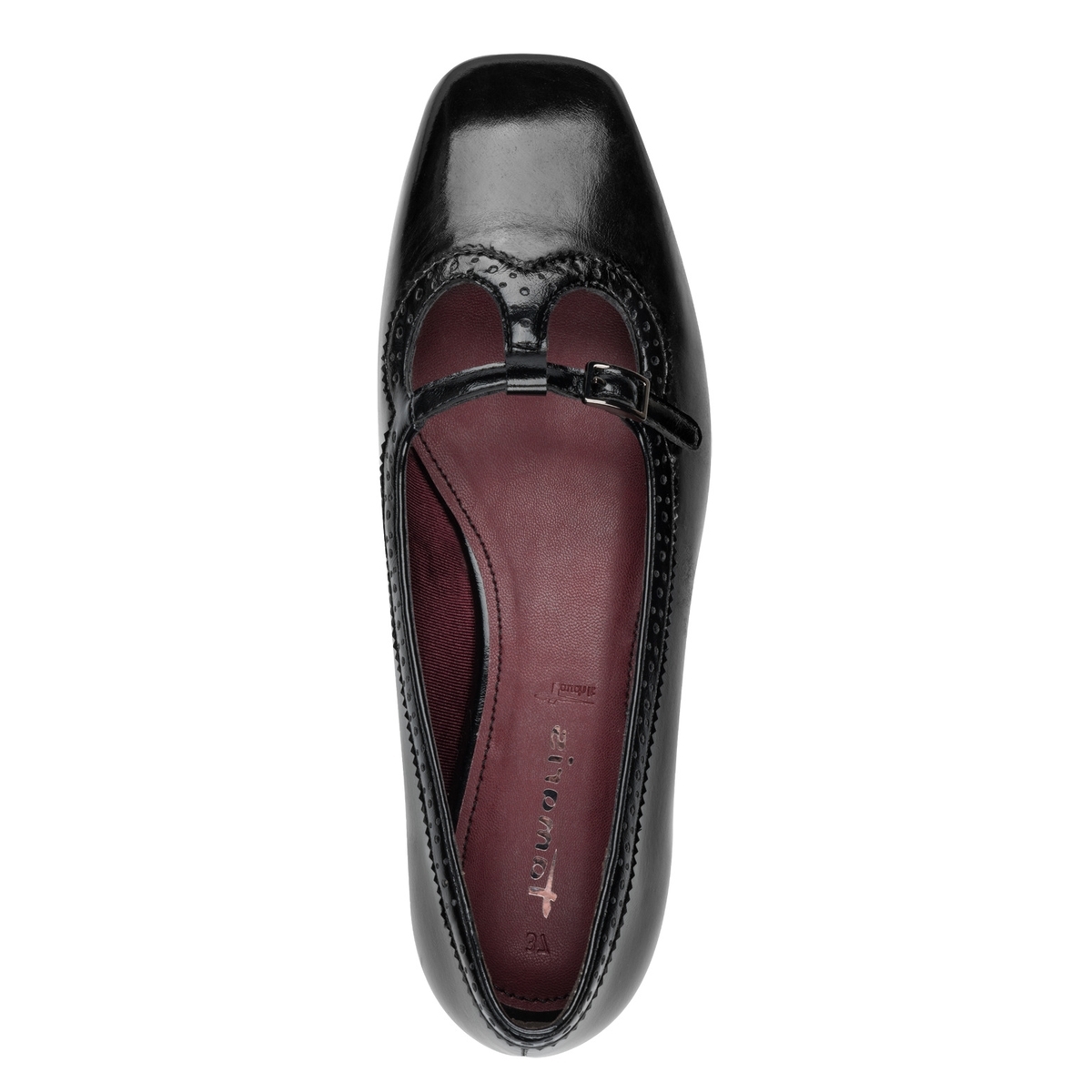 Ballerine talon bloc noir, TAMARIS