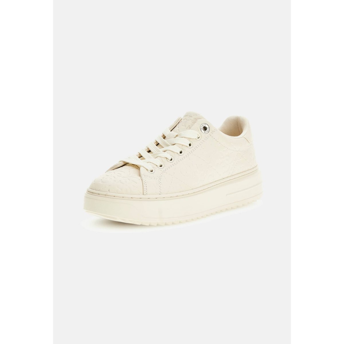 Sneaker Denesa Logo 4G Gaufré blanc, GUESS
