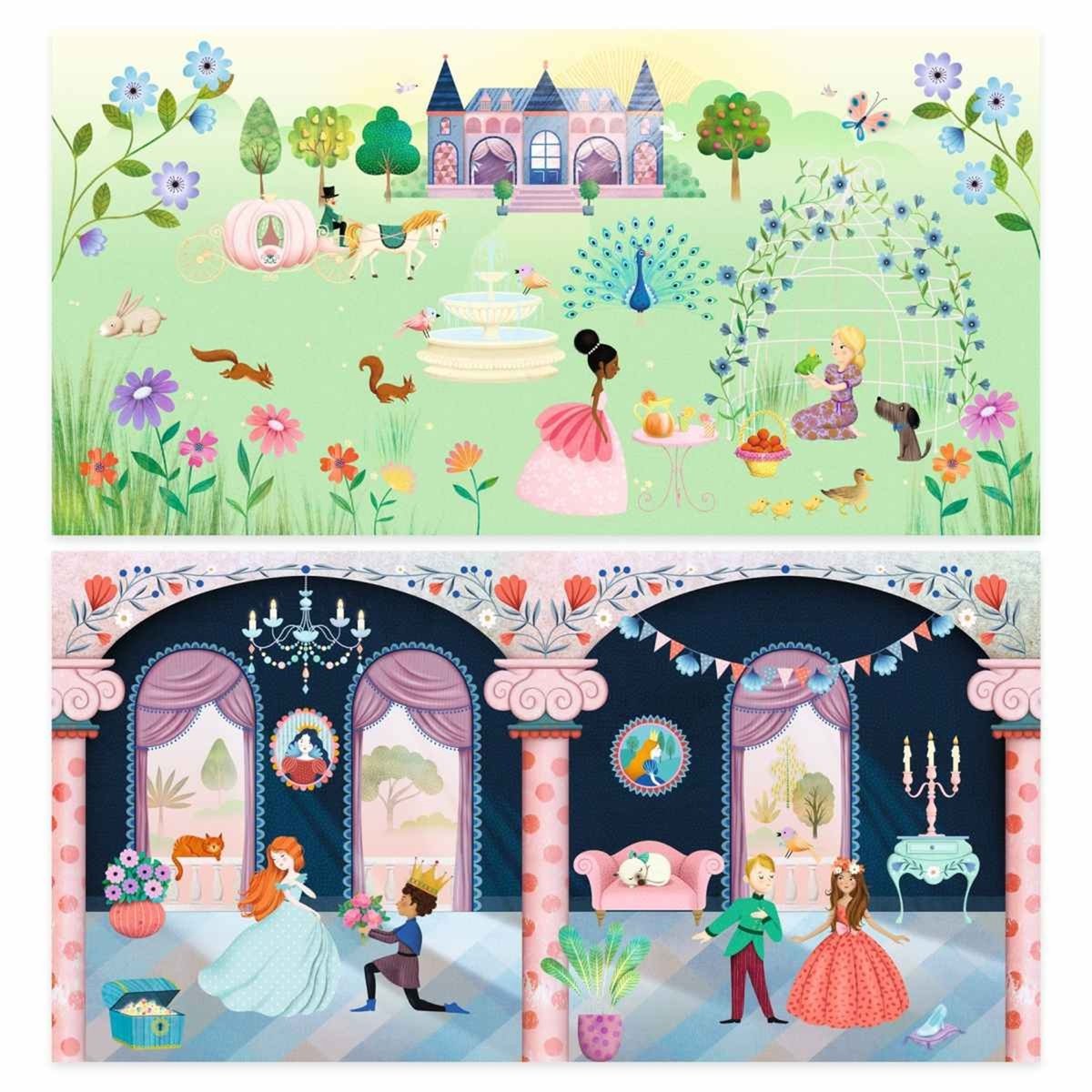 Histoires de stickers La vie au château multicolore, DJECO