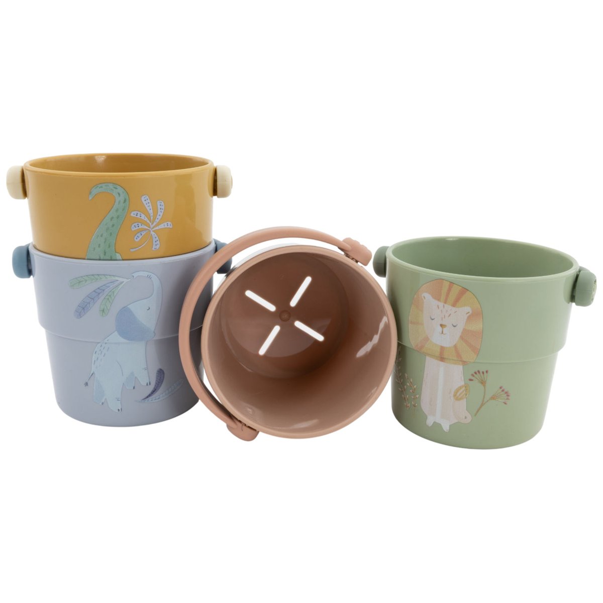 Lot de 4 gobelets de bain multicolore, LITTLE DUTCH