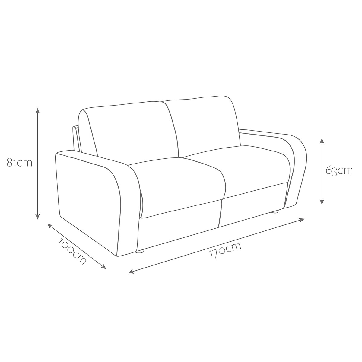 Jay-Be® Deco Luxe Velvet 2 Seater Sofa Bed with Deep Sprung Mattress charcoal, JAY-BE