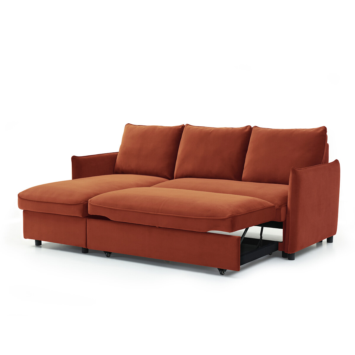 Beatrice Velvet Corner Sofa Bed orange, ÉDITÉ