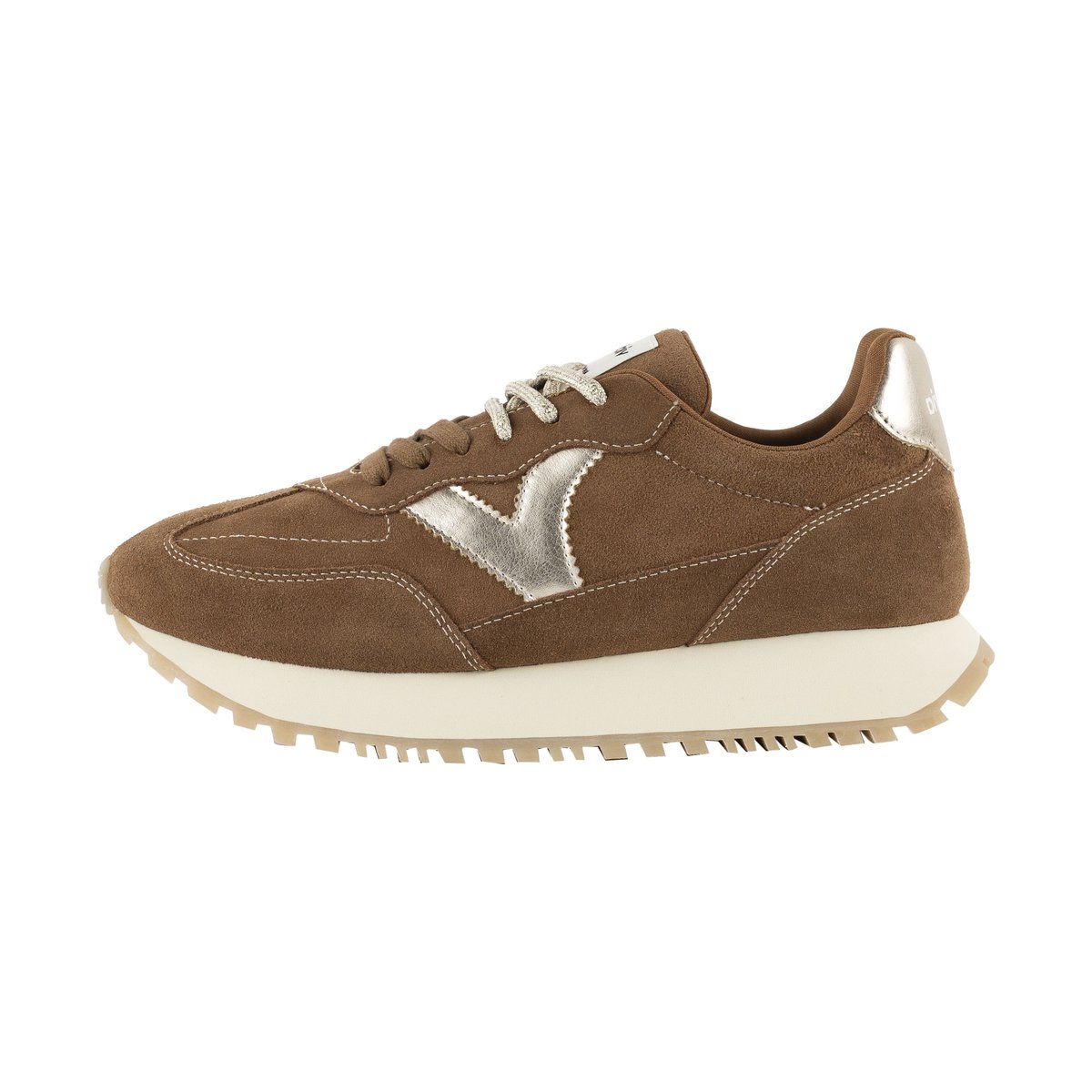 Basket Basse Cuir camel, VICTORIA
