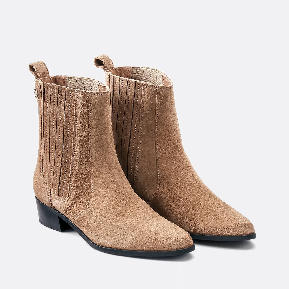 Suede Cowboy Boots camel, TOMMY HILFIGER