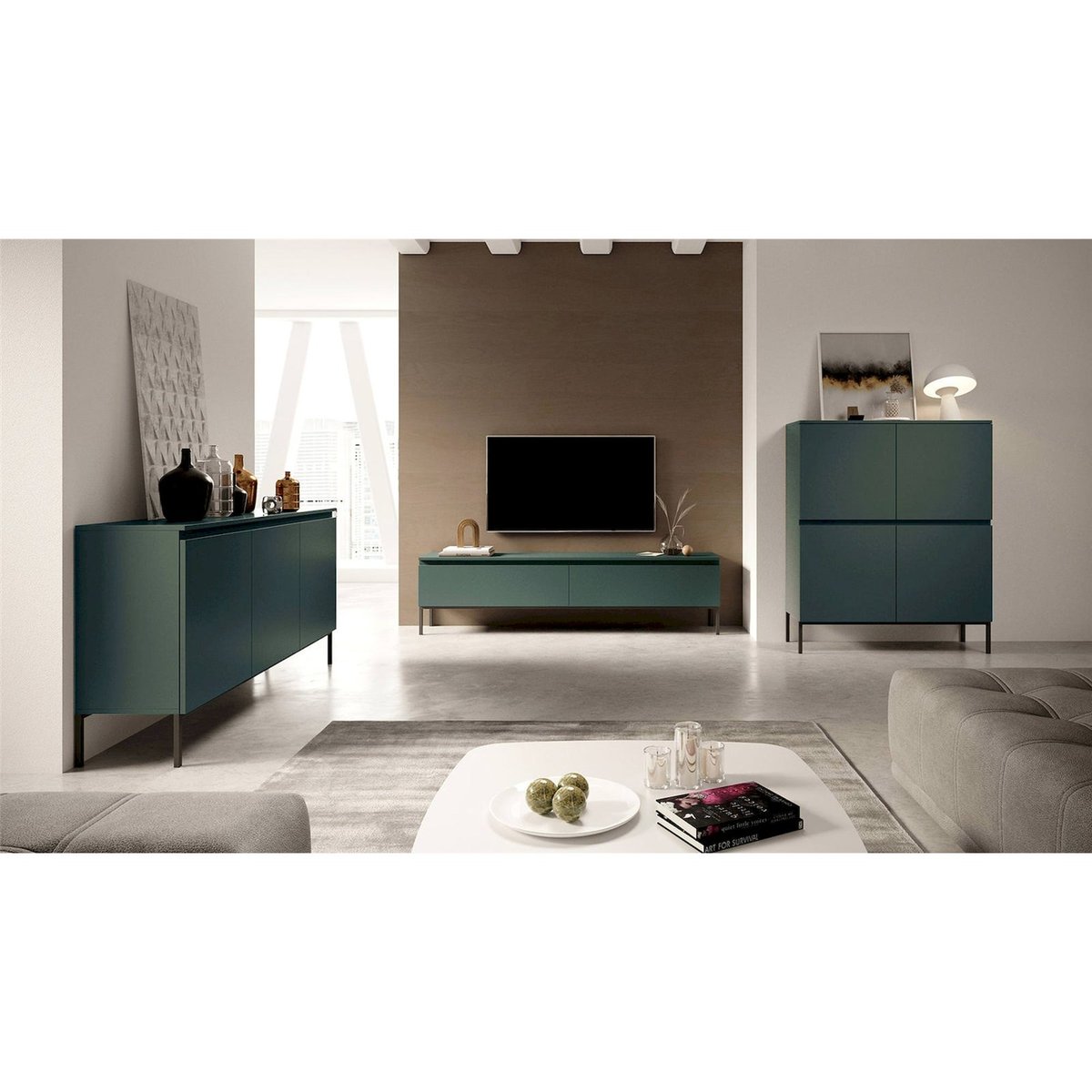 Buffet 3 portes collection BEMMI noir, RECOLLECTION