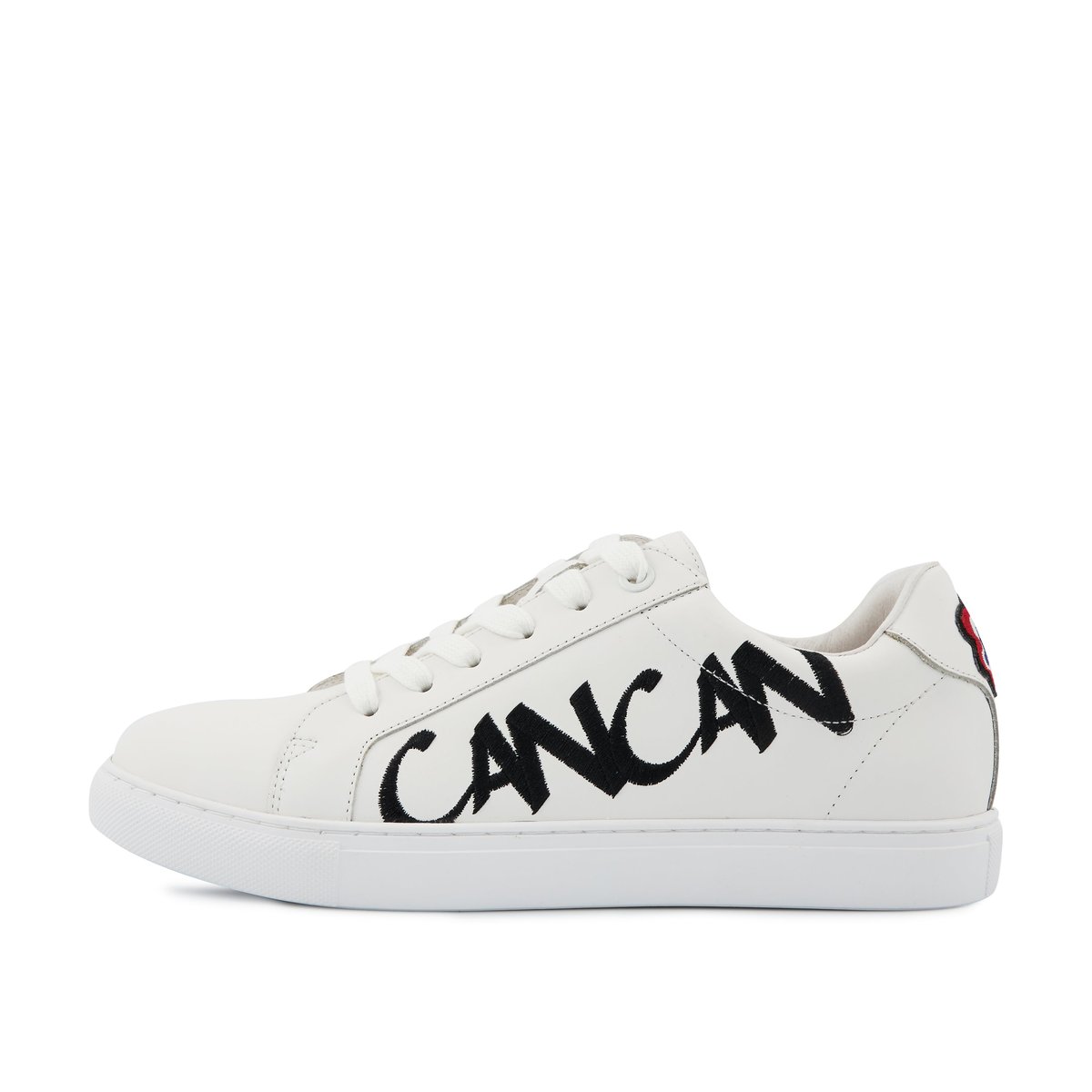 Baskets En Cuir Simone Moulin French Cancan blanc, BONS BAISERS