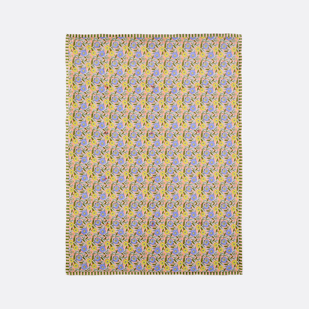 Édredon matelassé imprimé floral voile de coton, BALKA imprimé fleurs, LA REDOUTE INTERIEURS