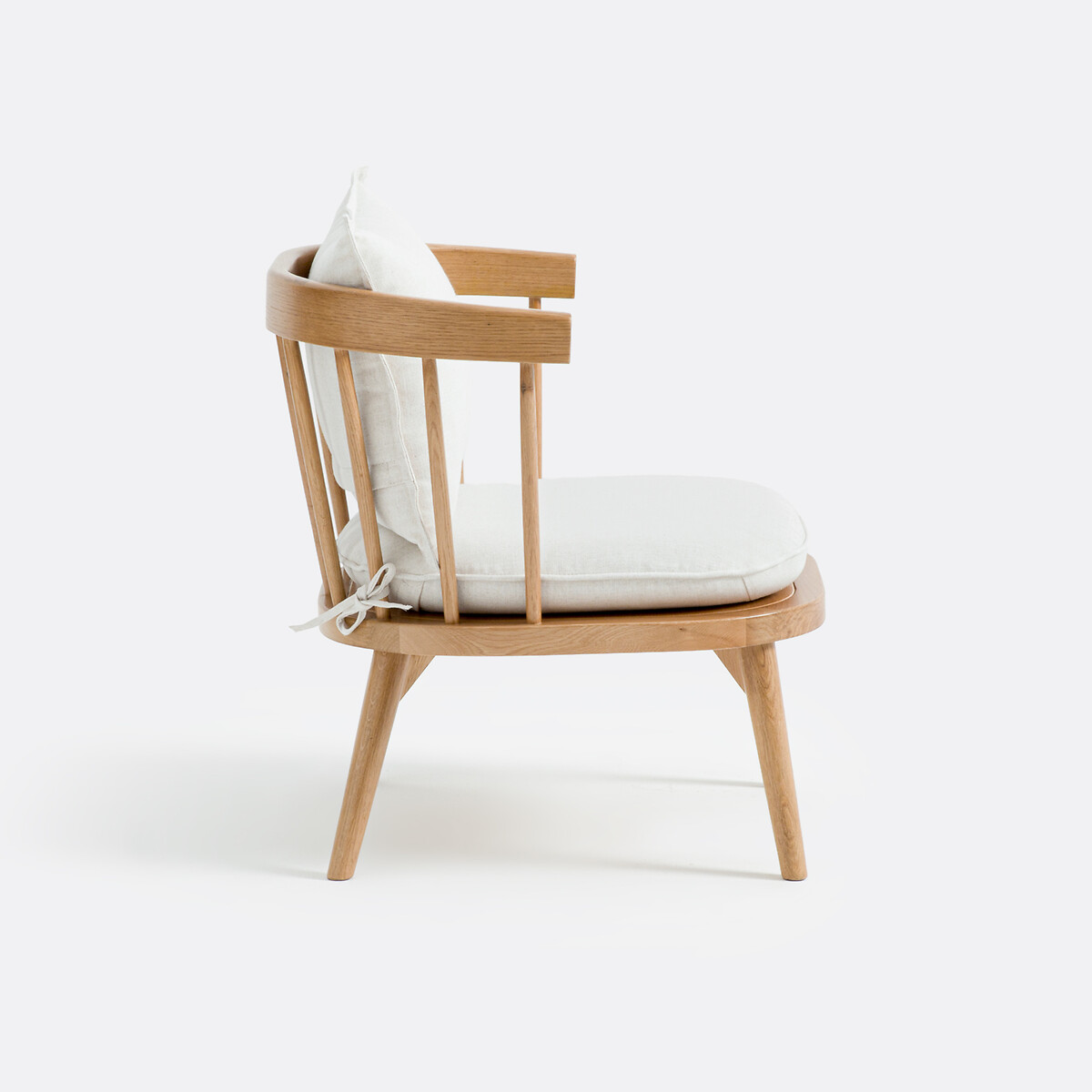 Fauteuil chêne et tissu, Portman beige, LA REDOUTE INTERIEURS