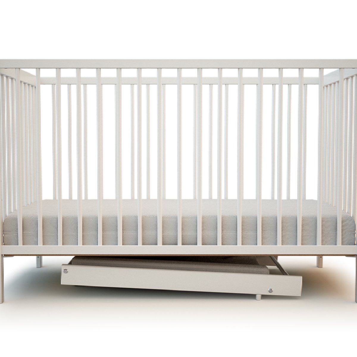 Plan à langer amovible pour lit bébé en bois MONA blanc, AT4