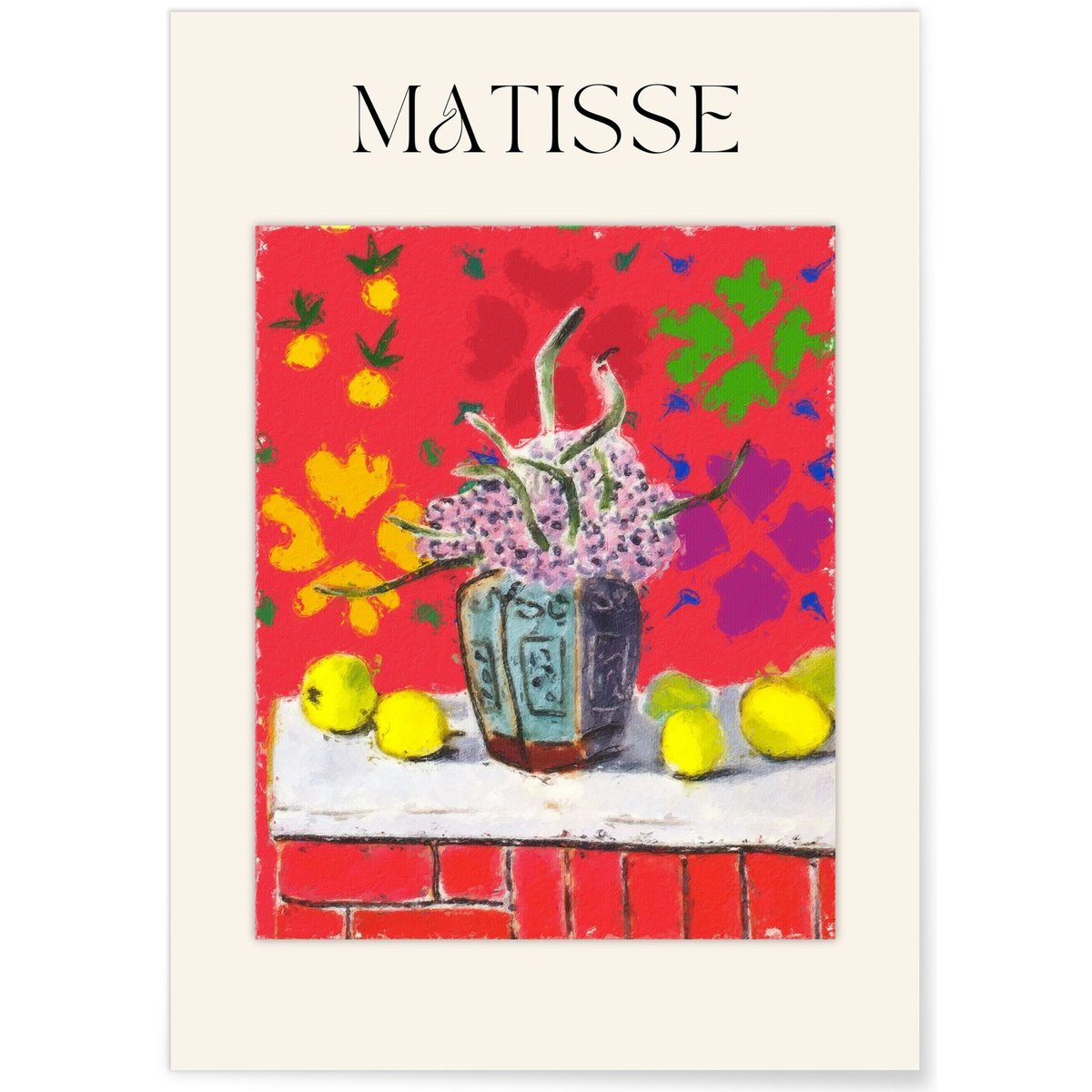 Poster Matisse - Nature morte rouge blanc, L'AFFICHERIE