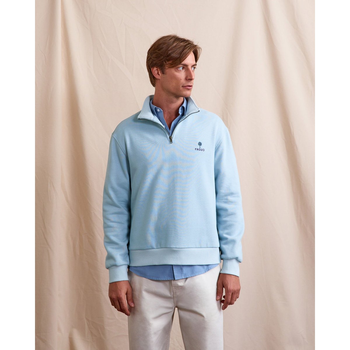 Sweat AMBOISE bleu ciel, FAGUO
