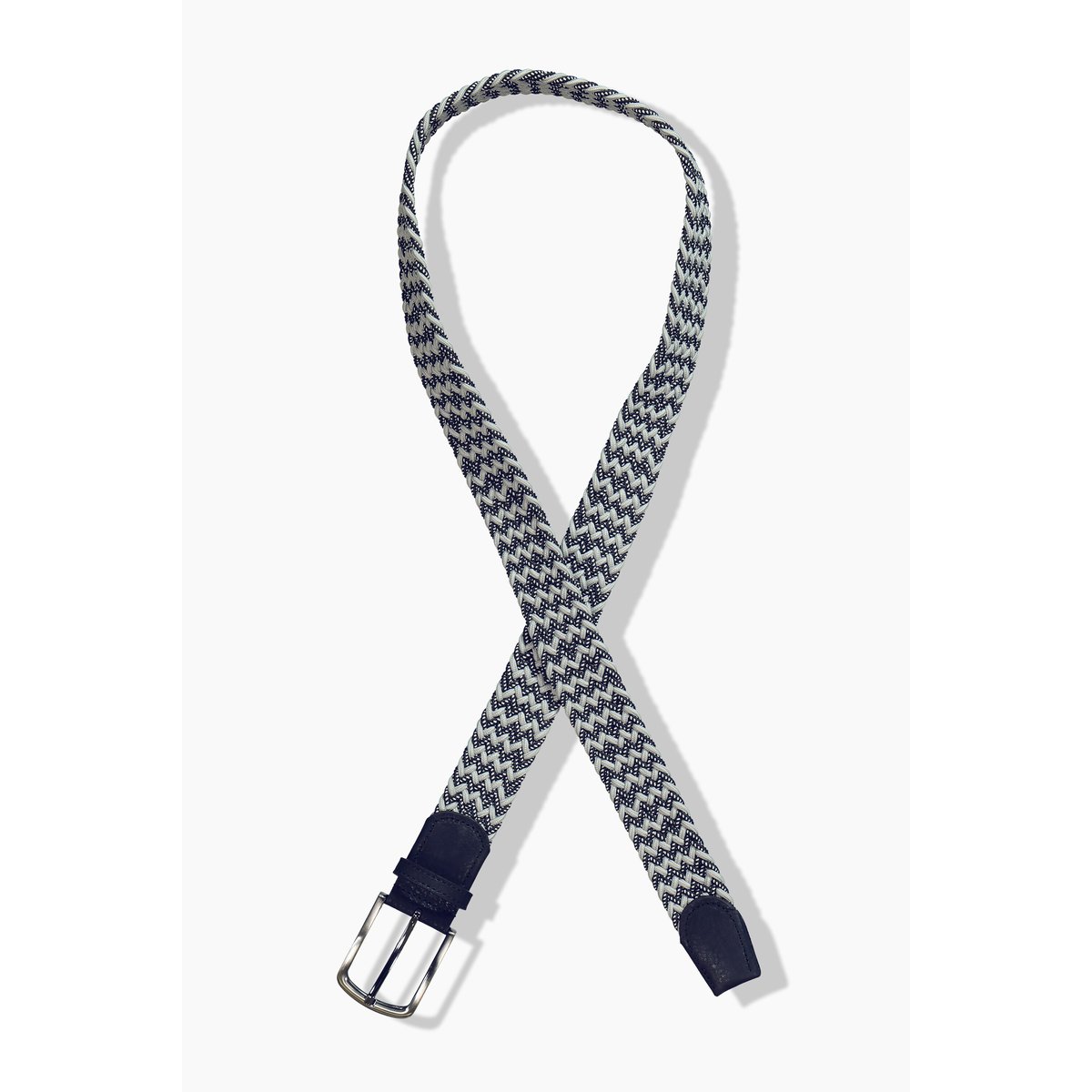 Ceinture en stretch, aspect tressé marine, ULLA POPKEN