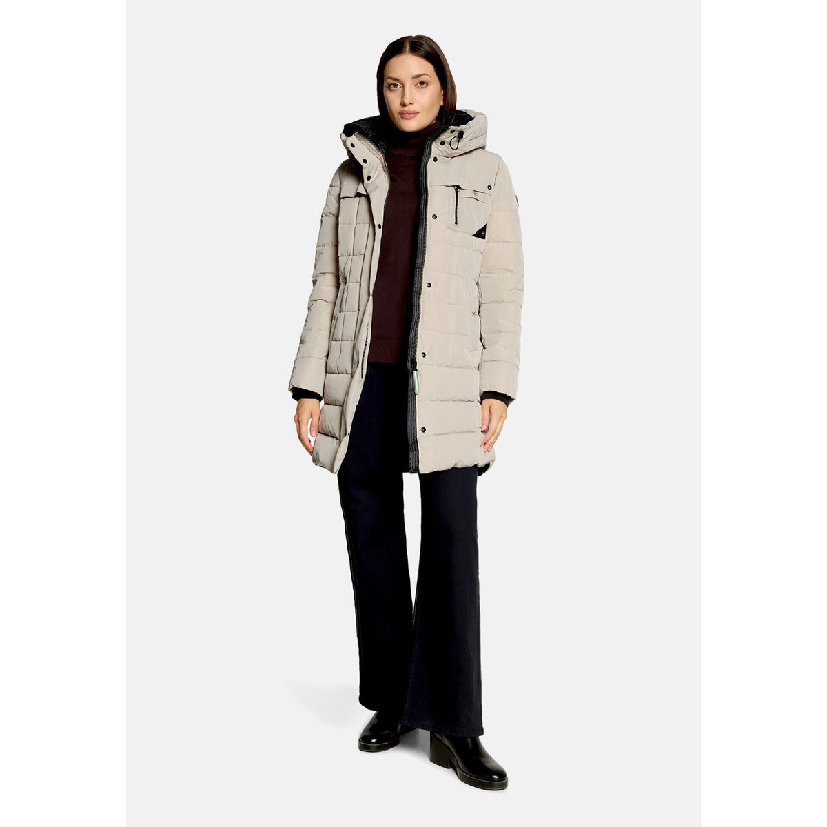Veste d'hiver à capuche silver cloud, AMBER & JUNE