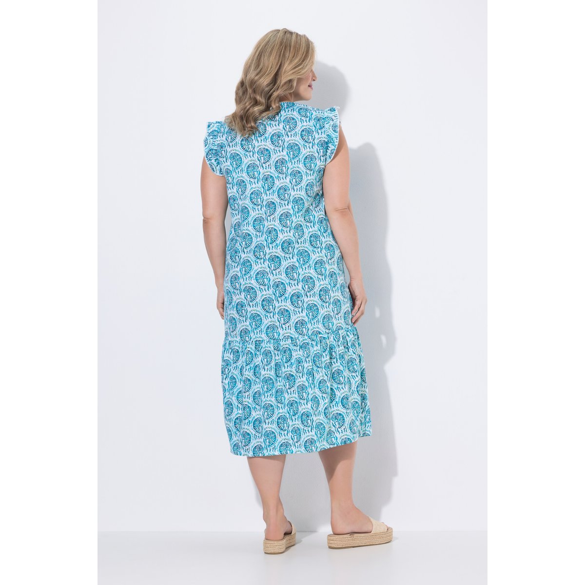 Robe maxi en coton bio bleu jean, ULLA POPKEN